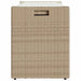 Opbergbank met kussen voor buiten 100 cm poly rattan beige