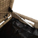 Opbergbank met kussen voor buiten 100 cm poly rattan beige