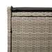 Opbergbank met kussen voor buiten 100 cm poly rattan lichtgrijs