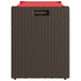 Opbergbank met kussen voor buiten 100 cm poly rattan bruin