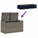 Opbergbank met kussen voor buiten 100 cm poly rattan grijs