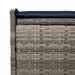 Opbergbank met kussen voor buiten 100 cm poly rattan grijs