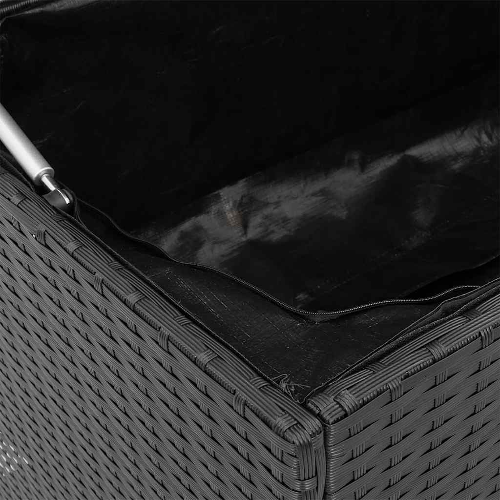 Tuinbox Zwart 110x50x58 cm Poly Rattan