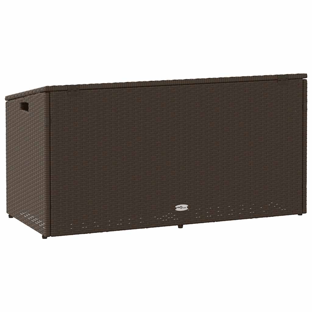 Tuinbox 110x50x58 cm poly rattan bruin