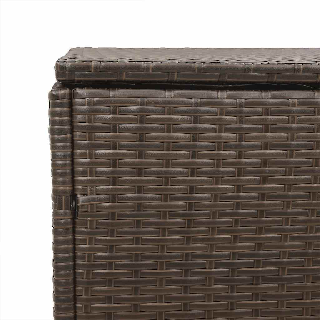 Tuinbox 110x50x58 cm poly rattan bruin
