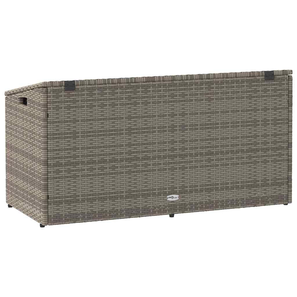Tuinbox 110x50x58 cm poly rattan grijs