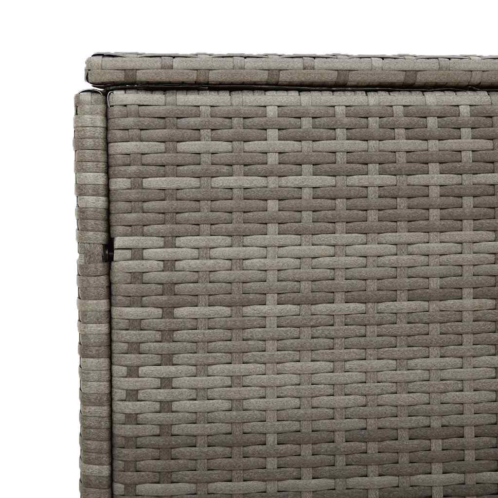 Tuinbox 110x50x58 cm poly rattan grijs