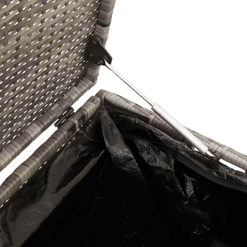 Tuinbox 110x50x58 cm poly rattan grijs