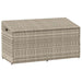 Tuinbox 110x50x58 cm poly rattan lichtgrijs