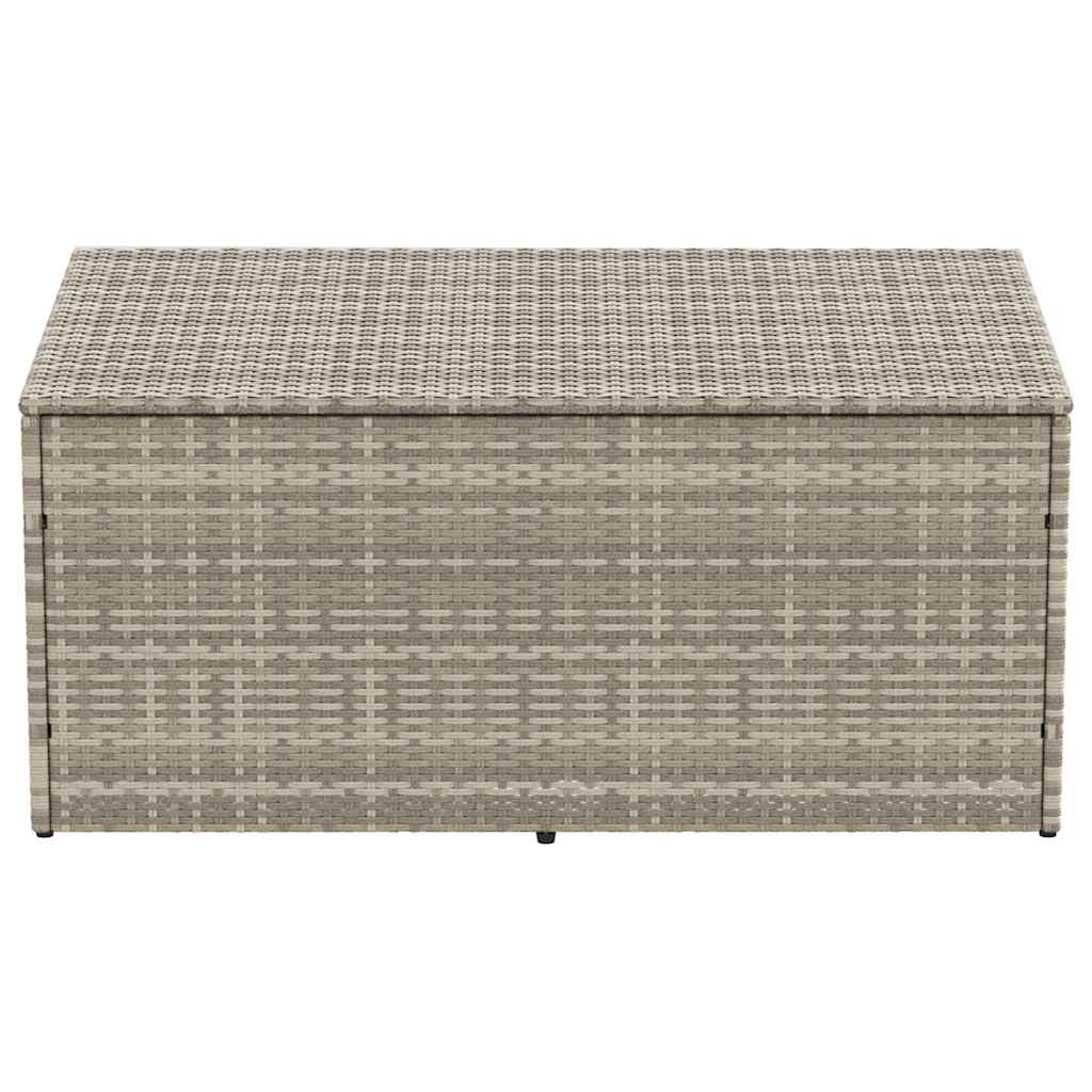 Tuinbox 110x50x58 cm poly rattan lichtgrijs
