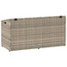 Tuinbox 110x50x58 cm poly rattan lichtgrijs