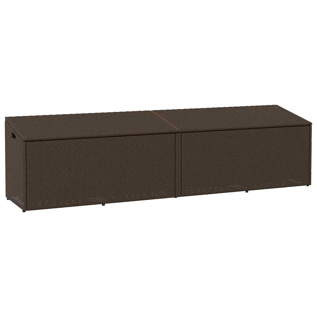 Tuinbox 220x50x58 cm poly rattan bruin