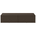 Tuinbox 220x50x58 cm poly rattan bruin