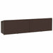 Tuinbox 220x50x58 cm poly rattan bruin