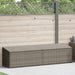 Tuinbox 220x50x58 cm poly rattan grijs
