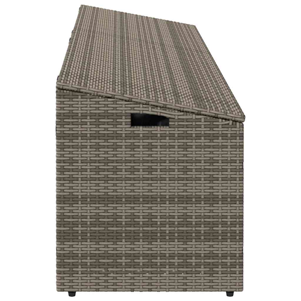 Tuinbox 220x50x58 cm poly rattan grijs