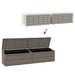 Tuinbox 220x50x58 cm poly rattan grijs