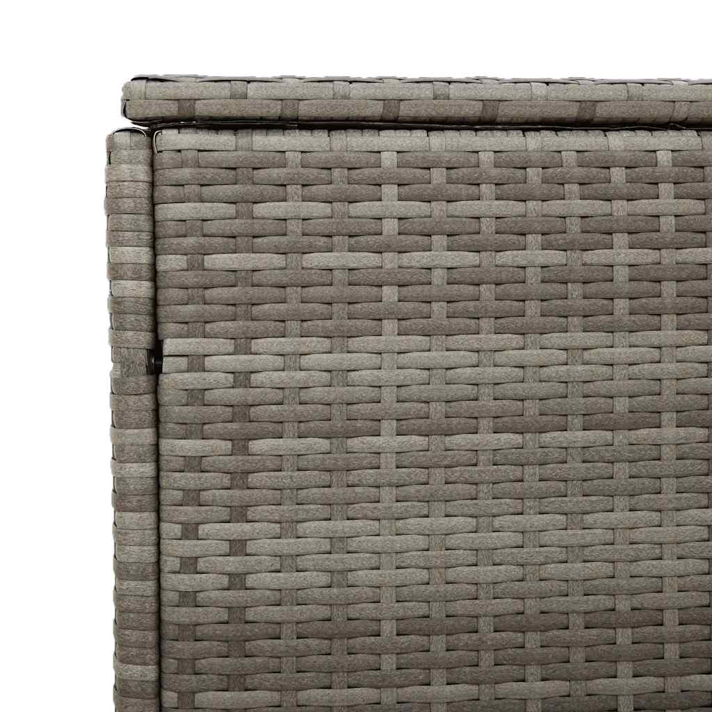 Tuinbox 220x50x58 cm poly rattan grijs