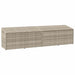 Tuinbox 220x50x58 cm poly rattan lichtgrijs