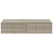 Tuinbox 220x50x58 cm poly rattan lichtgrijs