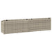 Tuinbox 220x50x58 cm poly rattan lichtgrijs
