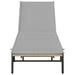 Ligstoel met kussen beige polyrotan