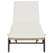Ligstoel met kussen beige polyrotan