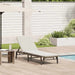 Ligstoel met kussen beige polyrotan