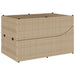 Ligstoel inklapbaar met kussen opbergruimte poly rattan beige