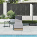 Ligstoel inklapbaar met kussen opbergruimte poly rattan beige