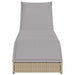 Ligstoel inklapbaar met kussen opbergruimte poly rattan beige