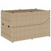 Ligstoel inklapbaar met kussen opbergruimte poly rattan beige