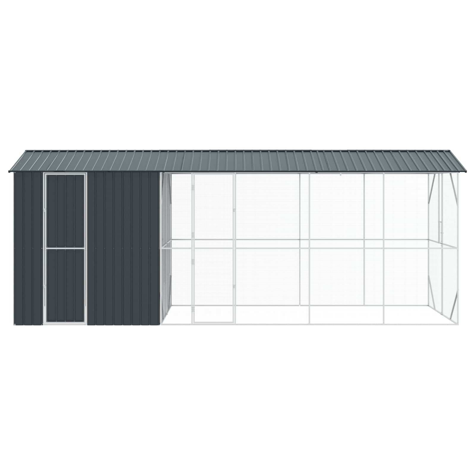 Vogelkooi Antraciet 645 x 208 x 247 cm Gegalvaniseerd staal