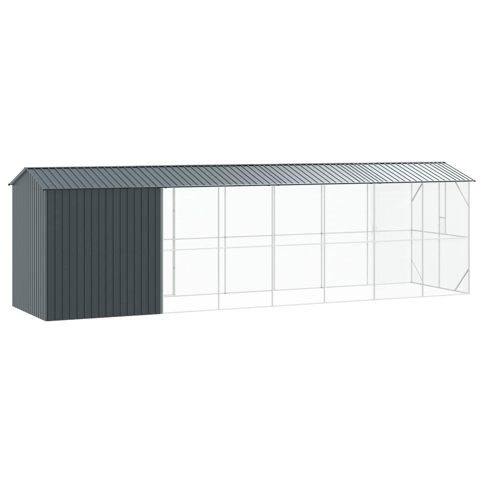 Vogelkooi Antraciet 860 x 208 x 247 cm Gegalvaniseerd staal