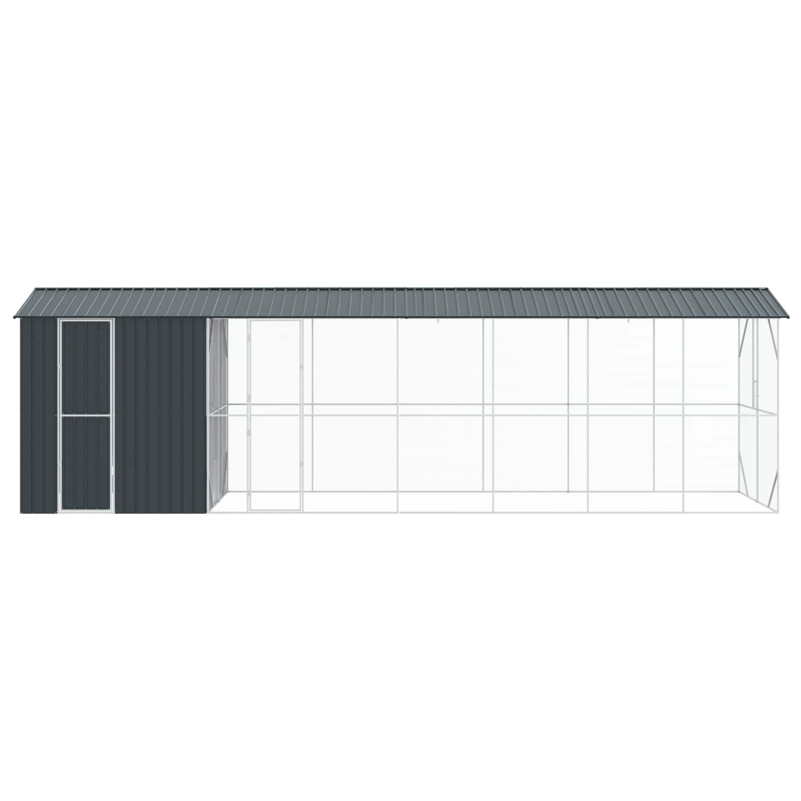 Vogelkooi Antraciet 860 x 208 x 247 cm Gegalvaniseerd staal