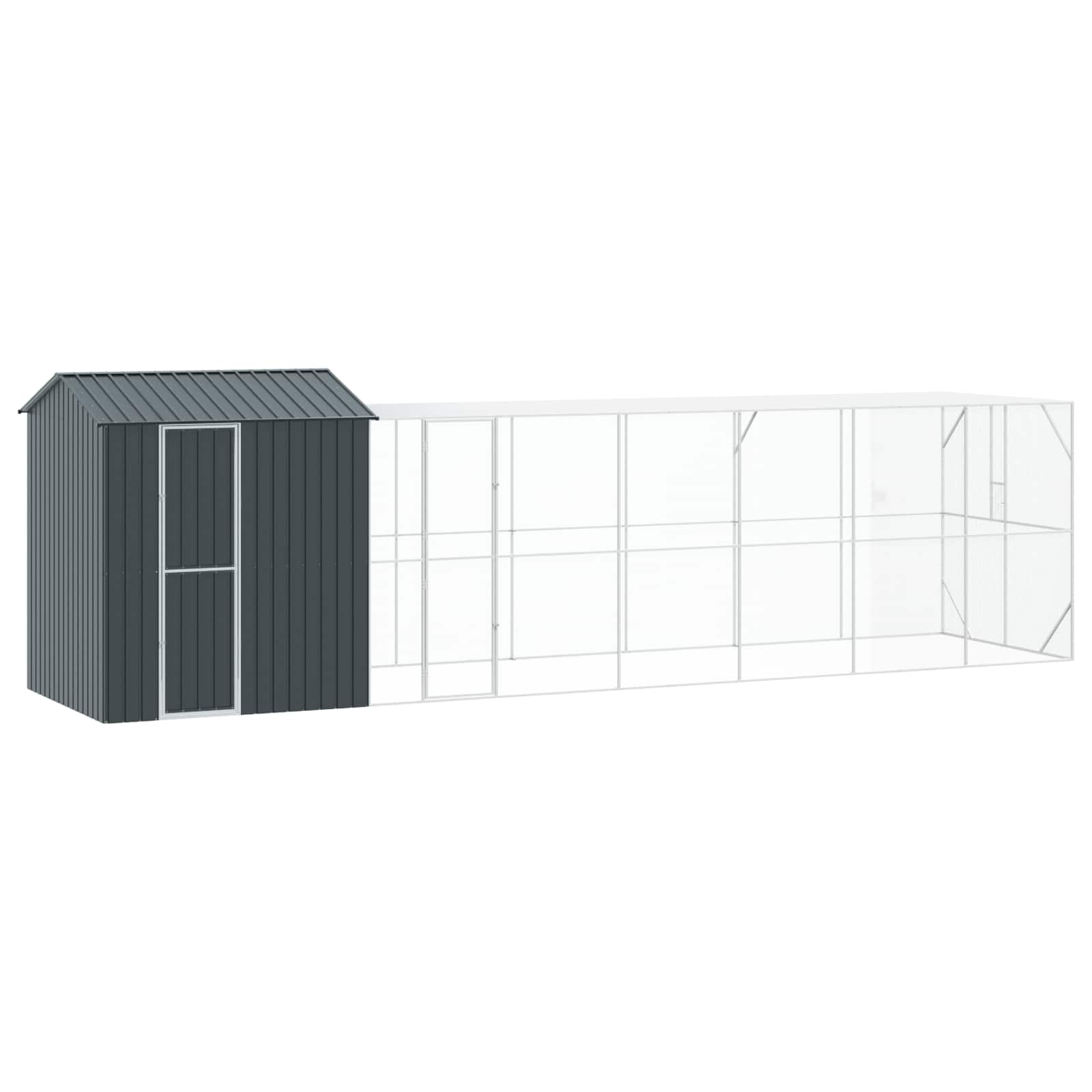 Vogelkooi Antraciet 824 x 208 x 247 cm Gegalvaniseerd staal