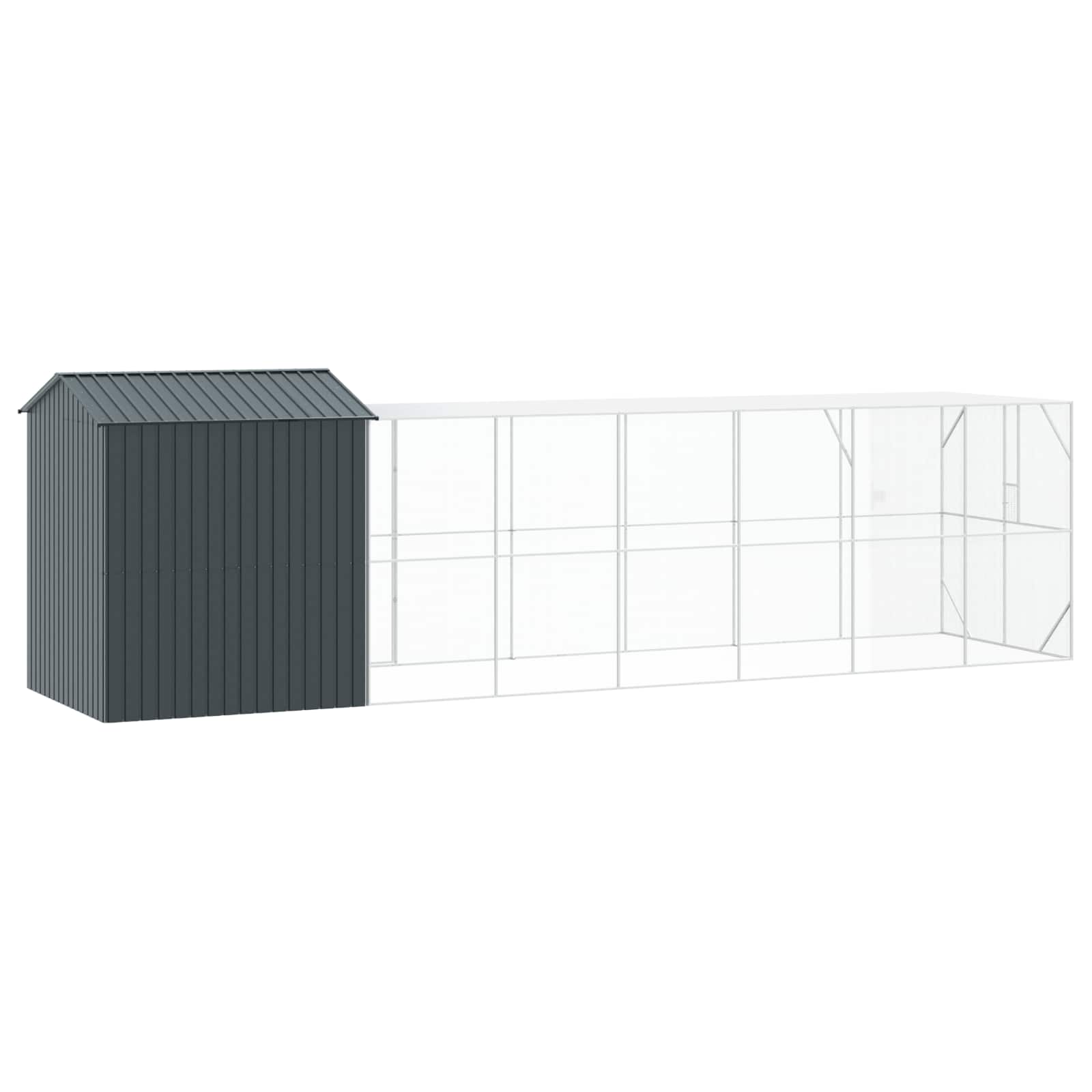 Vogelkooi Antraciet 824 x 208 x 247 cm Gegalvaniseerd staal