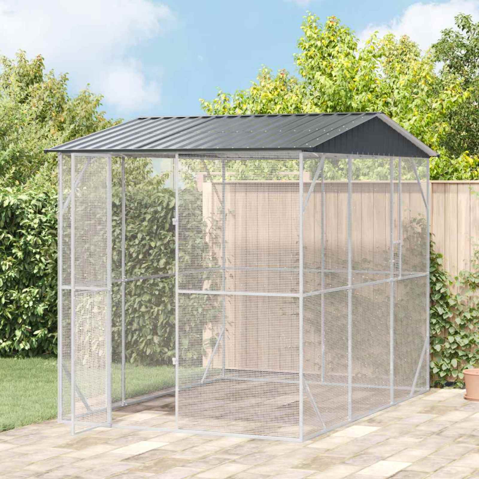 Vogelkooi Antraciet 227 x 310 x 247 cm Gegalvaniseerd staal
