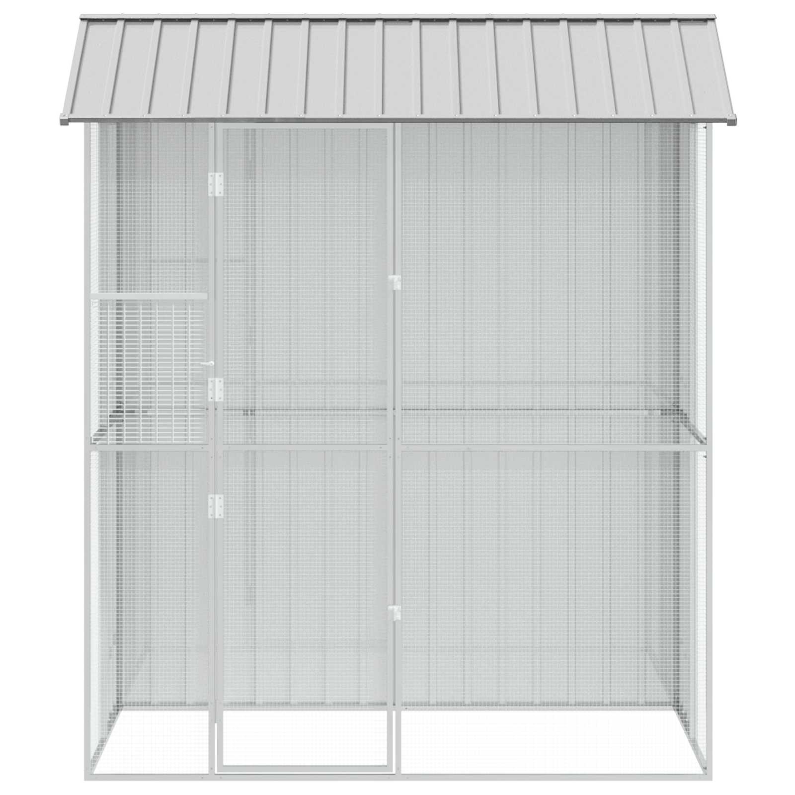 Vogelkooi Grijs 215 x 110 x 247 cm Gegalvaniseerd staal