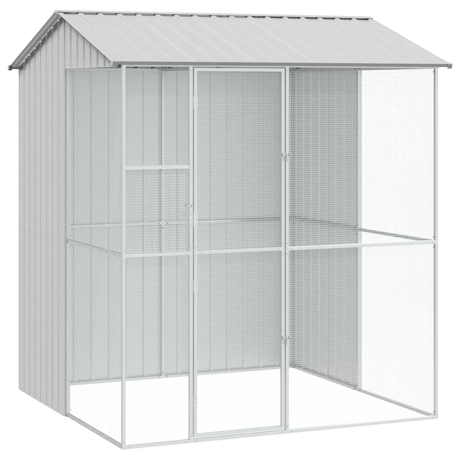 Vogelkooi Grijs 215 x 210 x 247 cm Gegalvaniseerd staal