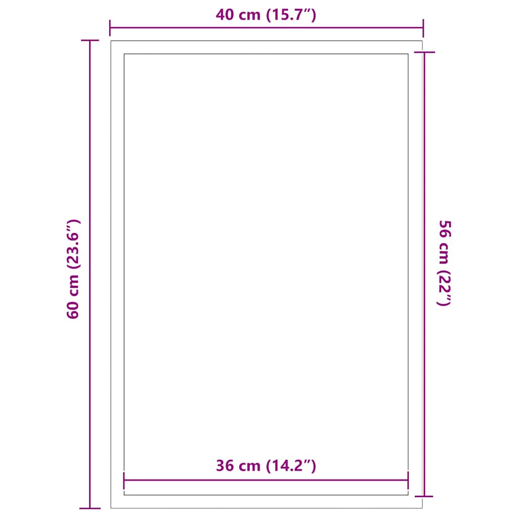 Deurmat 40x60 cm antracietkleurig