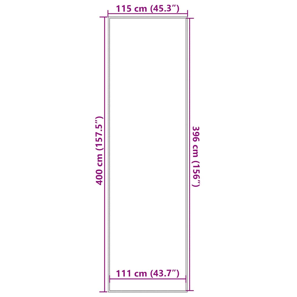 Deurmat 115x300 cm antracietkleurig