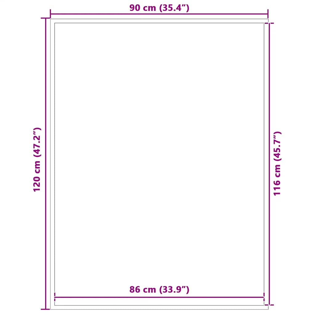 Deurmat 90x120 cm zwart