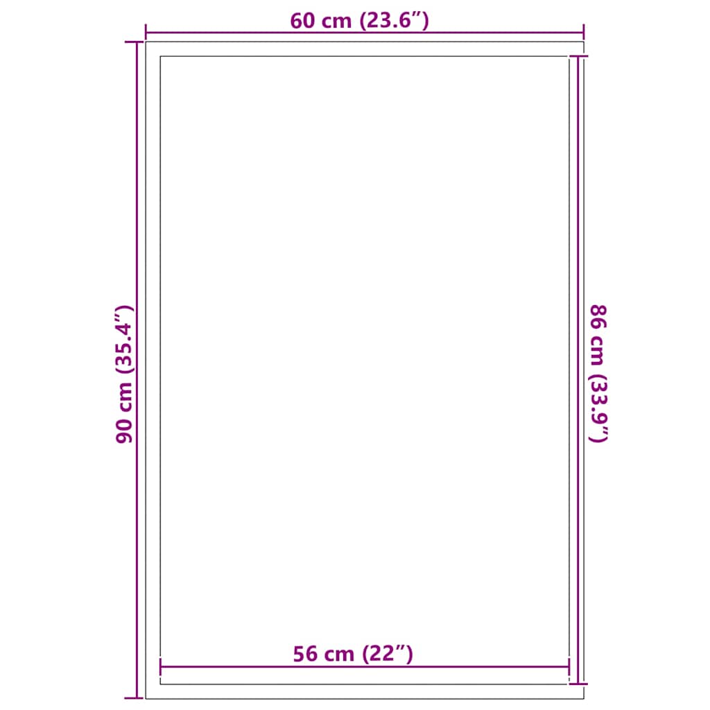Deurmat 60x90 cm blauw