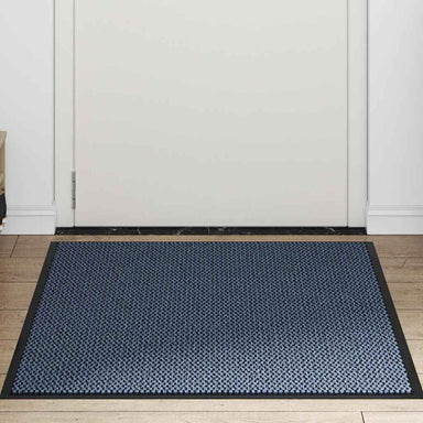 Deurmat 90x120 cm blauw