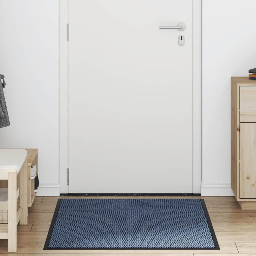 Deurmat 90x150 cm blauw