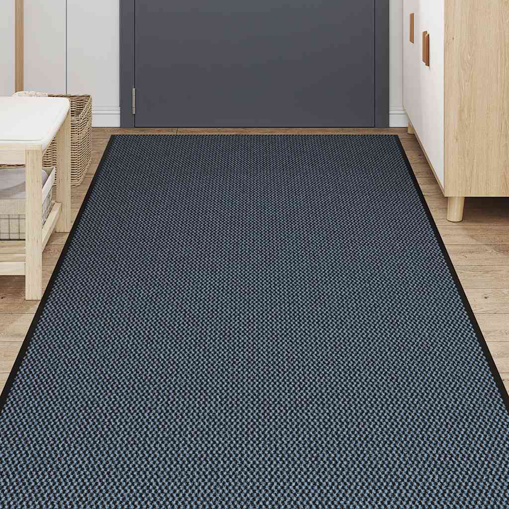 Deurmat 115x300 cm blauw