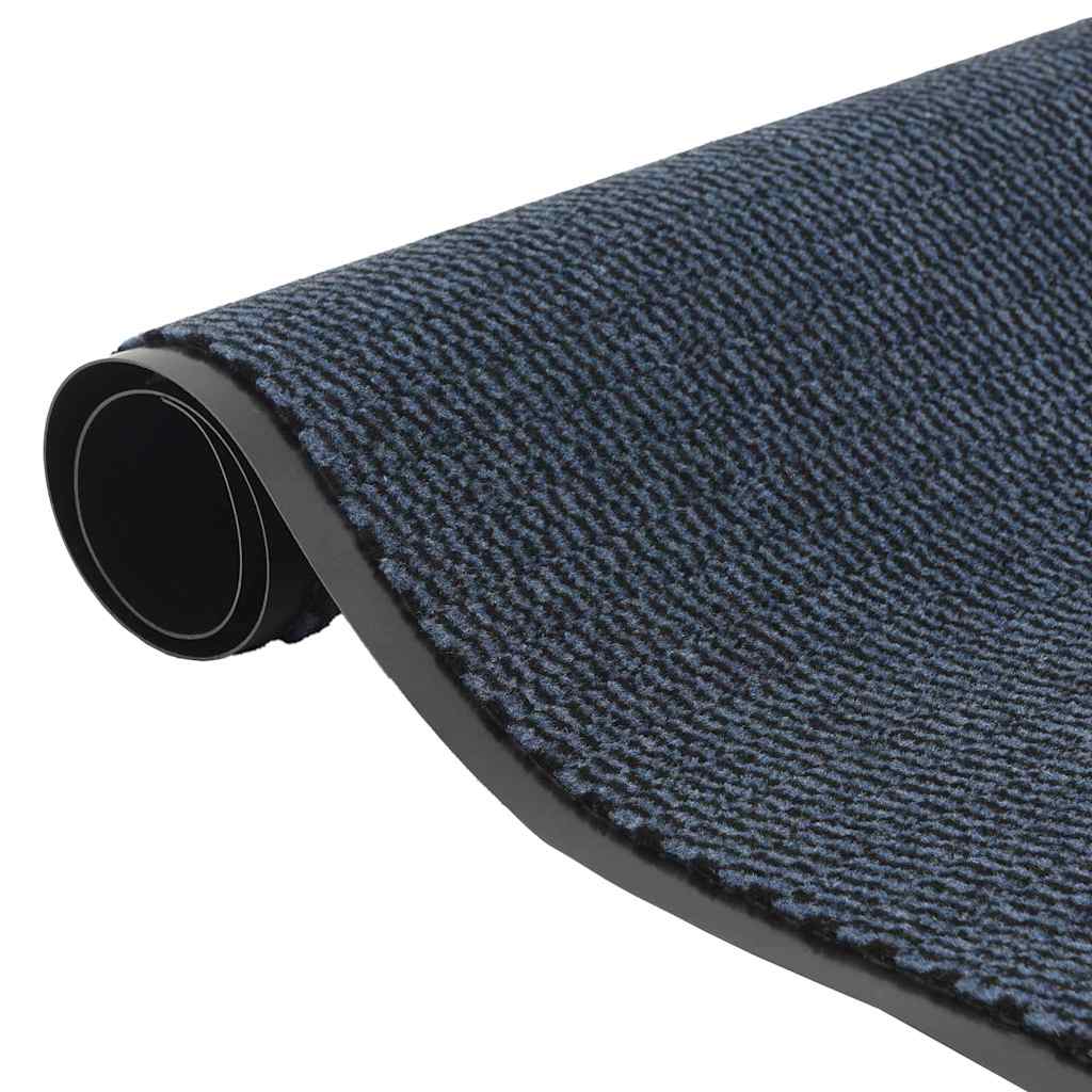 Deurmat 115x300 cm blauw
