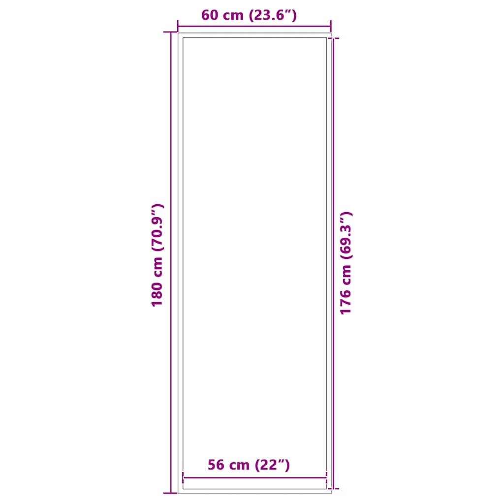 Deurmat 60x180 cm bruin