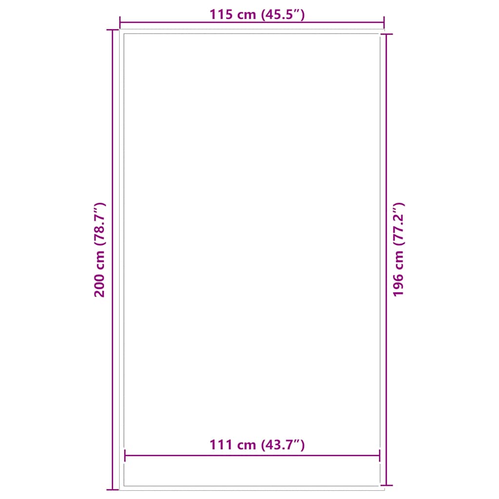 Deurmat 115x200 cm bruin